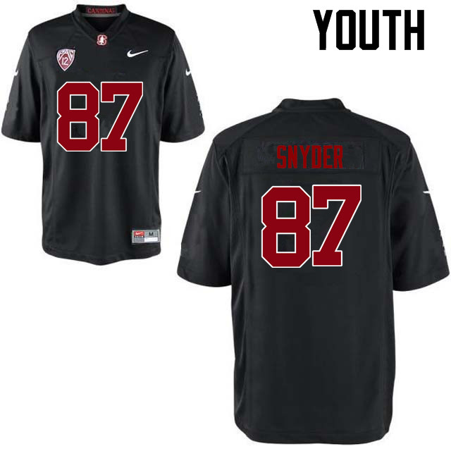 Youth Stanford Cardinal #87 Ben Snyder College Football Jerseys Sale-Black - Click Image to Close